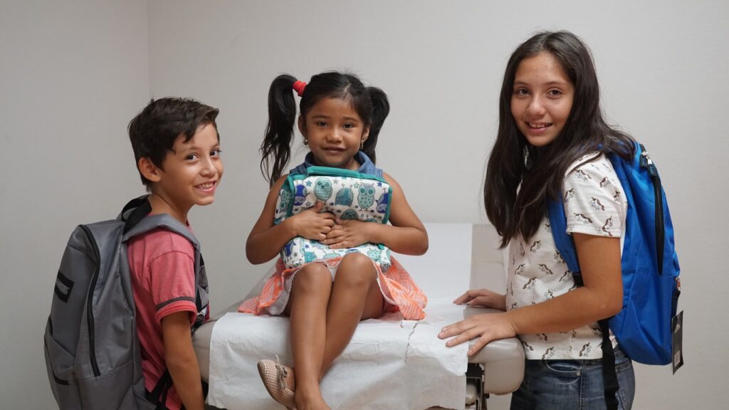 Three Kids with backpack